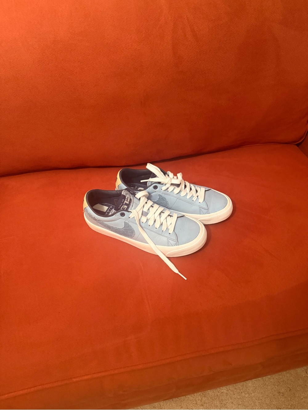 Nike Light Blue Low-Top Sneakers with White Soles